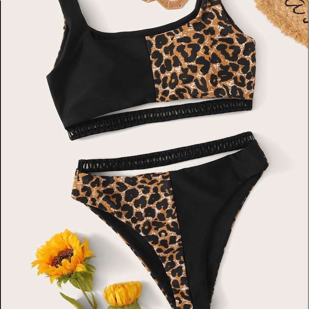 Cheetah and White SHEIN bikini